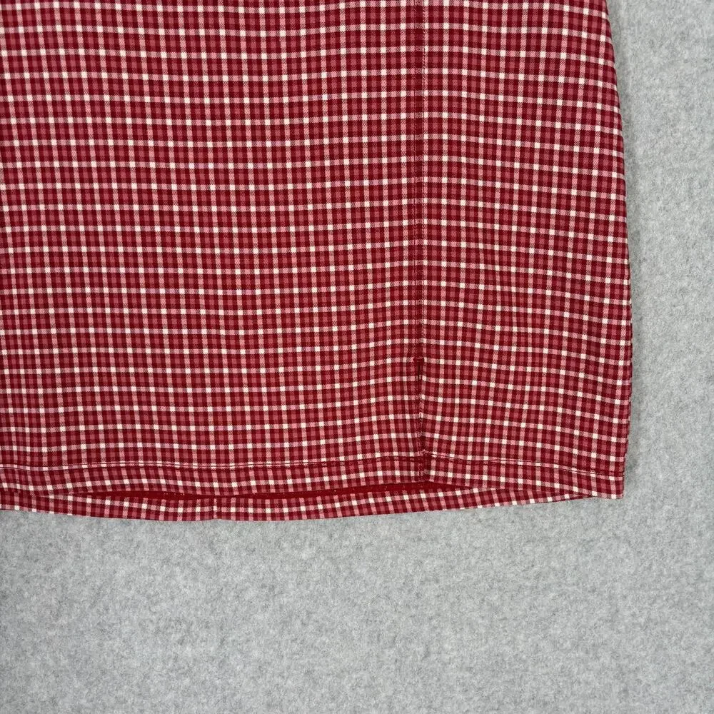 Y2K Hollister Skirt Large Mini Plaid School Academia Cute Girly Cherry‎ Cottage
